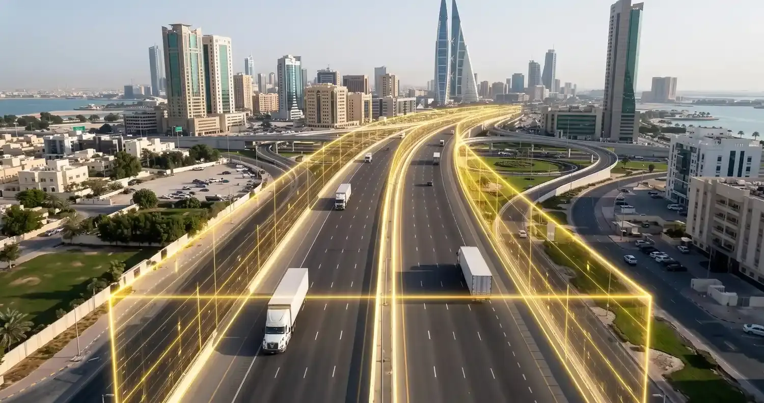 AI driver behavior monitoring for fleet vehicles on a Bahrain highway